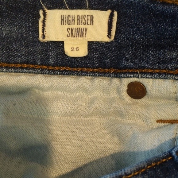 Madewell High Riser Skinny jeans - EUC - medium blue wash - Whiskering 26 - Picture 5 of 7